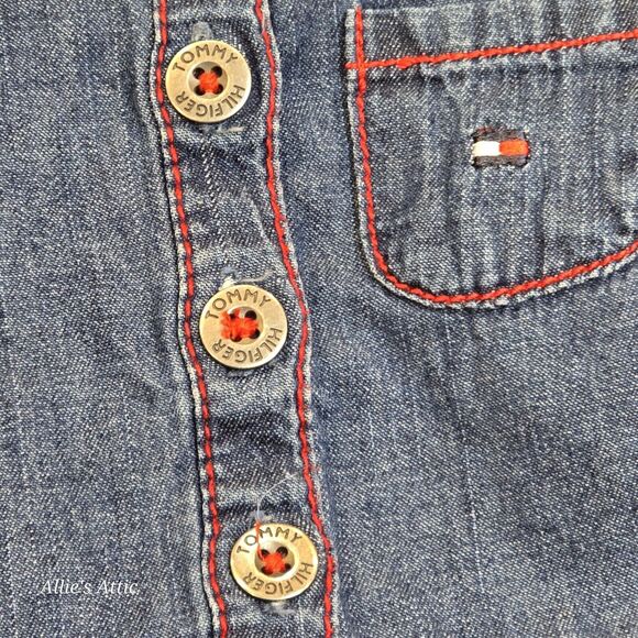 Tommy Hilfiger Baby Girls LS Top Capri Pants Set Outfit Red White Blue 0-3 Mo - Picture 4 of 7